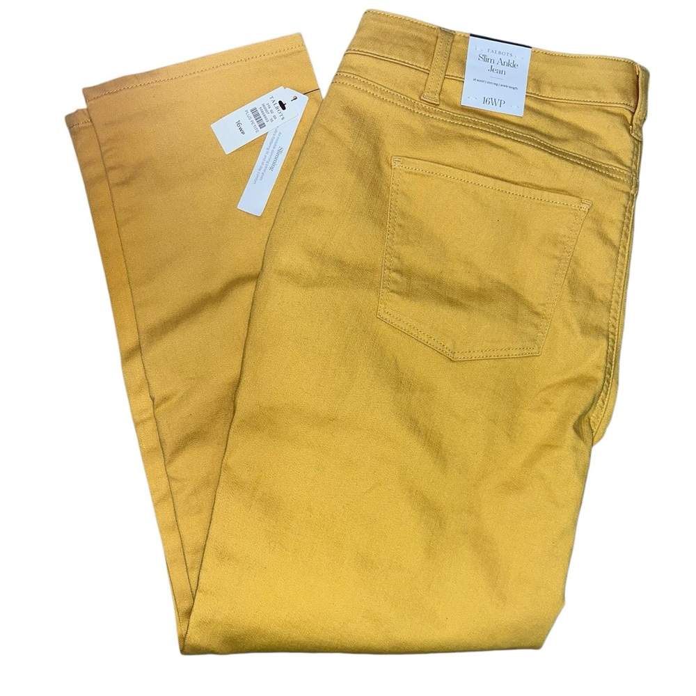 Talbots Petite Yellow Gold Slim Ankle Jeans 
Size 16WPetite